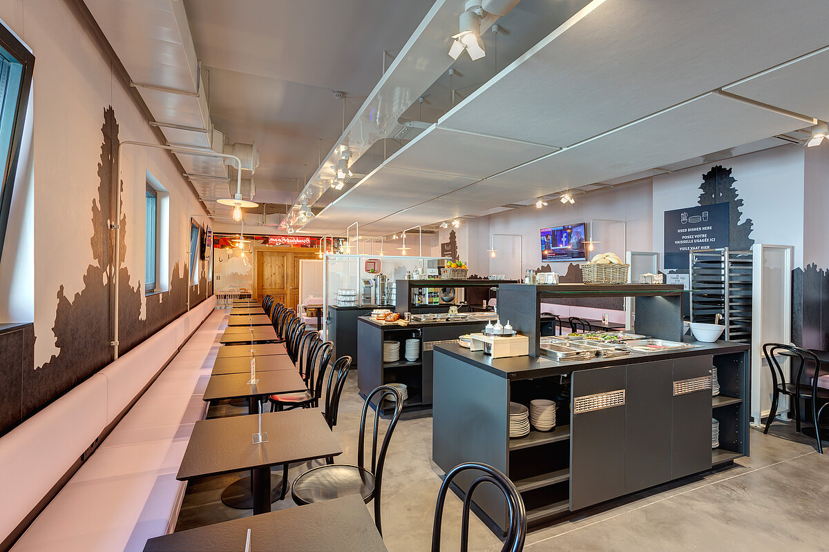 Salle de petit déjeuner MEININGER Hotel Bruxelles Gare du Midi