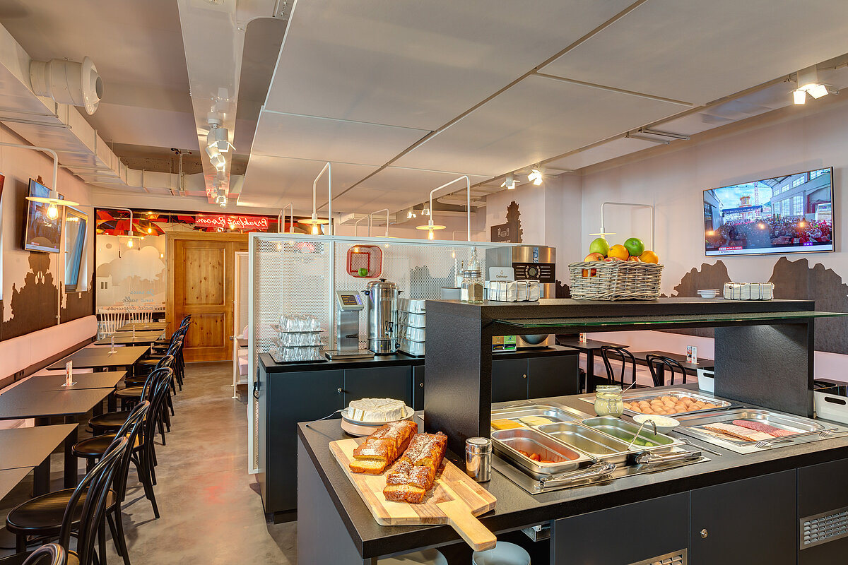 Sala colazione MEININGER Hotel Bruxelles Gare du Midi